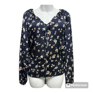 Blouse Long Sleeve By Love Stitch Size: S/M Casual